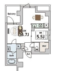 グランデュオ武蔵小山4 (Gran Duo Musashikoyama4) 301 間取り図