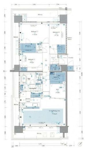 HARUMI FLAG SEA VILLAGE (晴海フラッグ シーヴィレッジ) 11階 間取り図