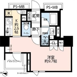 ブリリア自由が丘 5階 間取り図