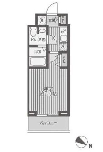 レジディア蒲田 903 間取り図