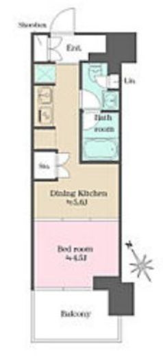 ウエリスアーバン水天宮前 725 間取り図