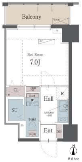 ラグゼナ横浜鶴見 302 間取り図