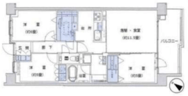 プラウド立川トレサージュ 4階 間取り図