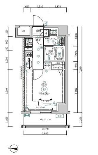 RELUXIA森下Ⅱ (リルシア森下Ⅱ) 6階 間取り図