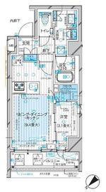 ルジェンテ早稲田 8階 間取り図