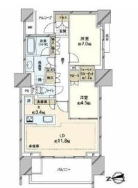 HARUMI FLAG PARK VILLAGE (晴海フラッグ パークヴィレッジ) 3階 間取り図