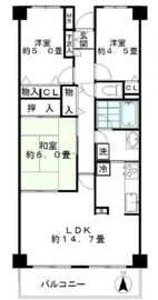 ジュネス 4階 間取り図