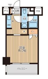 レジディア新横浜 405 間取り図