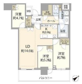 ザ・タワー横浜北仲 19階 間取り図