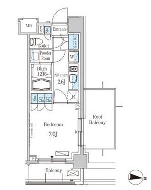 パークアクシス東高円寺 1002 間取り図
