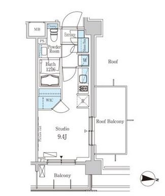 パークアクシス東高円寺 904 間取り図
