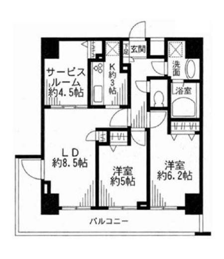 ドゥーエ東十条 603 間取り図