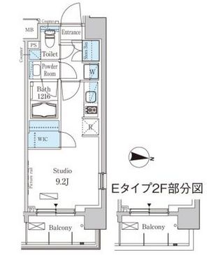 パークアクシス東高円寺 408 間取り図