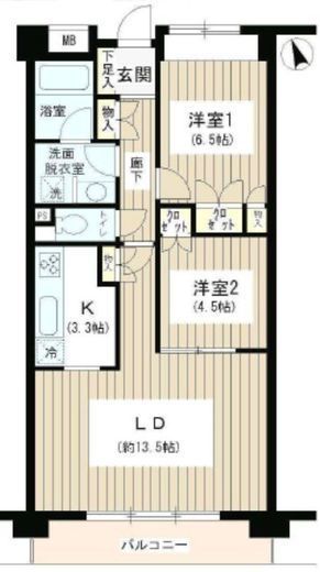 ラヴィーン等々力 304 間取り図