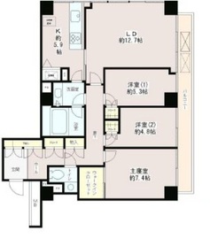 小石川パークタワー 6階 間取り図