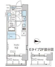 パークアクシス東高円寺 608 間取り図