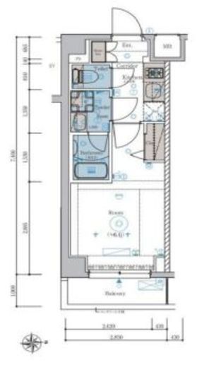 SYFORME YOKOHAMA-SAKURAGICHO (シーフォルム横濱桜木町) 2階 間取り図