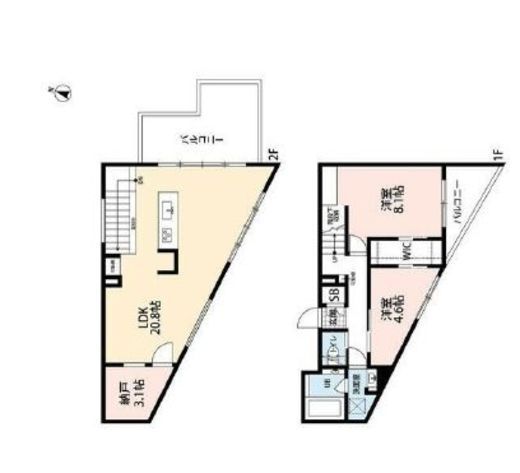 アクセス池袋アネックス 401 間取り図