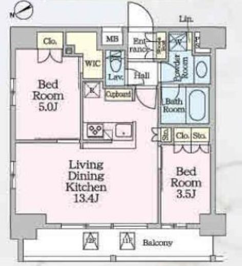 ベルファース八丁堀West 1106 間取り図