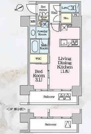 ベルファース八丁堀West 1109 間取り図