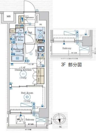 GENOVIA赤羽 (ジェノヴィア赤羽) 4階 間取り図