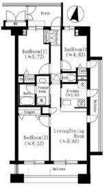 プレジール笹塚 6階 間取り図