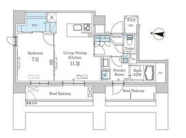 パークアクシス東高円寺 905 間取り図