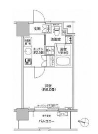 コスモグランス南品川 405 間取り図