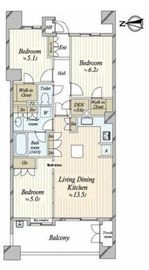 ニューライズシティ東京ベイハイライズ 10階 間取り図