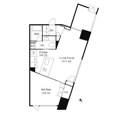 We Will 八丁堀 402 間取り図