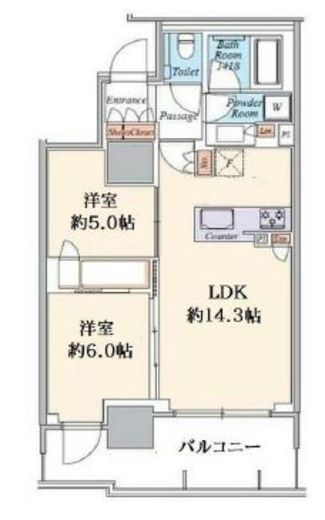 品川イーストシティタワー 15階 間取り図