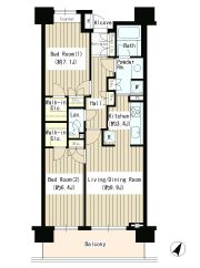 クラッサ目黒 803 間取り図