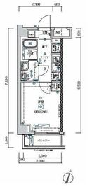 SQUARE CITY TSURUMI RIVERSIDE (スクエアシティ鶴見リバーサイド) 6階 間取り図