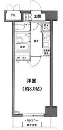 グランド・ガーラ日本橋茅場町 8階 間取り図