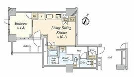 ブリリア自由が丘 2階 間取り図