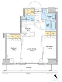 プラウドフラット清澄通り 1208 間取り図