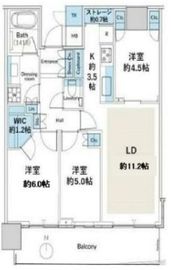 パークタワー晴海 28階 間取り図