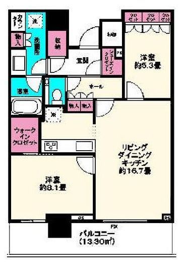 ザ・タワー横浜北仲 18階 間取り図