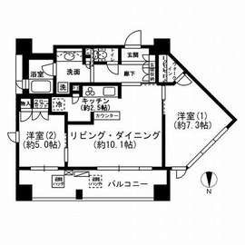 レジディア市ヶ谷 1301 間取り図