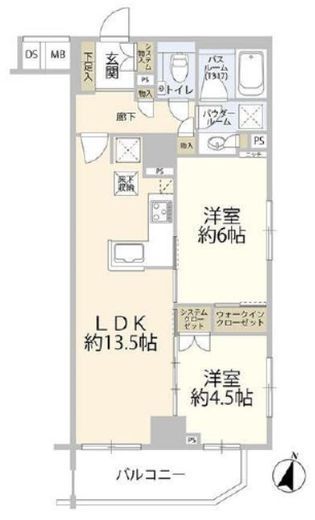 エクセレントシティ文京江戸川橋 4階 間取り図