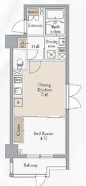 ジオエント横浜 207 間取り図