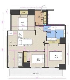 Wコンフォートタワーズ EAST 23階 間取り図