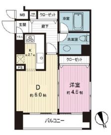 デュオスカーラ西新宿 3階 間取り図