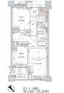リビオ新宿御苑 3階 間取り図