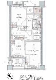 リビオ新宿御苑 3階 間取り図