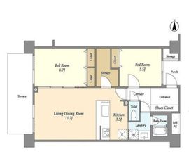 FULL HOUSE GAKUGEI DAIGAKU 5階 間取り図