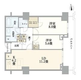 プラウドタワー芝浦 22階 間取り図
