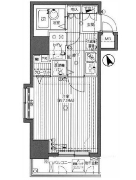 ガラ・ステージ麻布十番 5階 間取り図