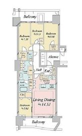 HARUMI FLAG SEA VILLAGE (晴海フラッグ シーヴィレッジ) 2階 間取り図