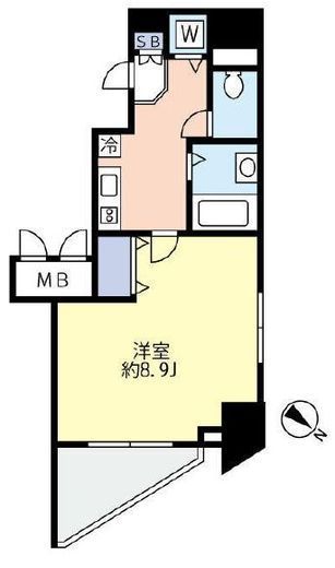 メインステージ五反田駅前 2階 間取り図